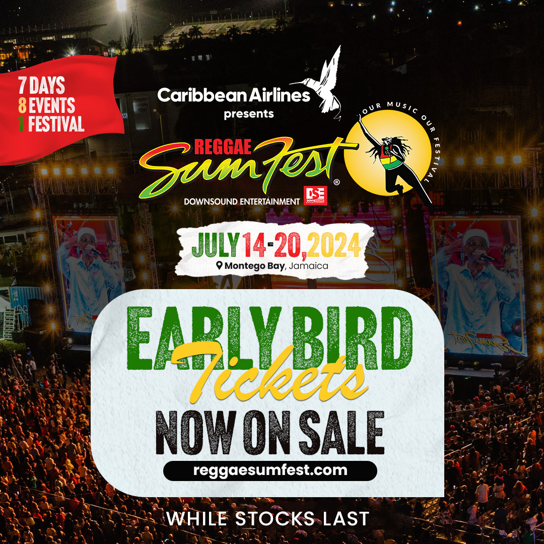 Early Bird tickets are now LIVE📷 To purchase, visit reggaesumfest.com and secure tickets for the whole crew. Available while stocks last #ReggaeSumfest2024 #OurMusic #OurFestival #OurCulture #TheSumfestExperience