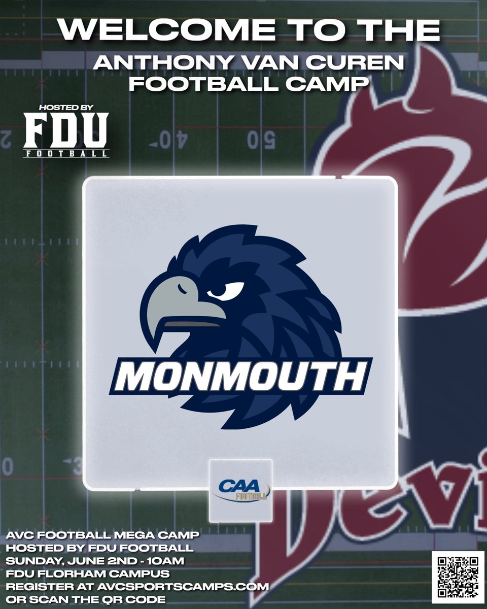 Welcome back @MUHawksFB and their staff to camp for Year 2! 🏈 AVC Football Camp 📍 FDU- Florham Campus 🗓 Sunday, June 2nd Register: 🔗avcsportscamps.com 🔱🔥🤘 @FDUFootball