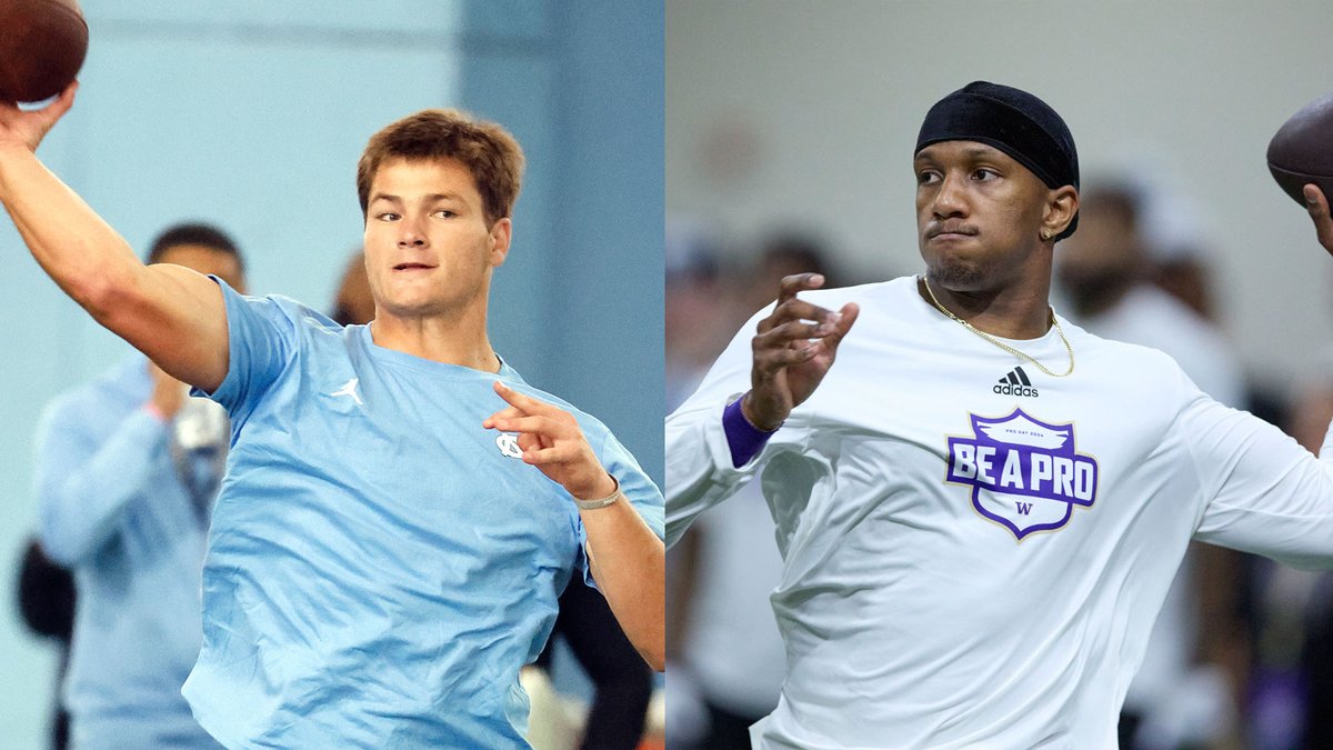 How did Drake Maye and Michael Penix Jr., two of the top QBs in the 2024 NFL Draft, fare in the spotlight on Thursday? @Eric_Edholm provides the biggest takeaways from pro days at North Carolina and Washington. nfl.com/news/2024-nfl-…
