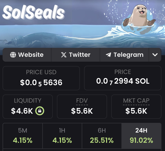 SolSeals 🦭 | Solana Chain - LP Burned tweet media