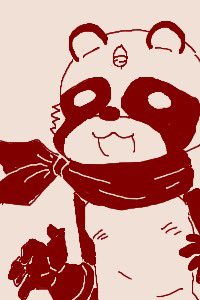 「ちかごろのらくがき1変身!たぬき仮面 」|うちうのイラスト