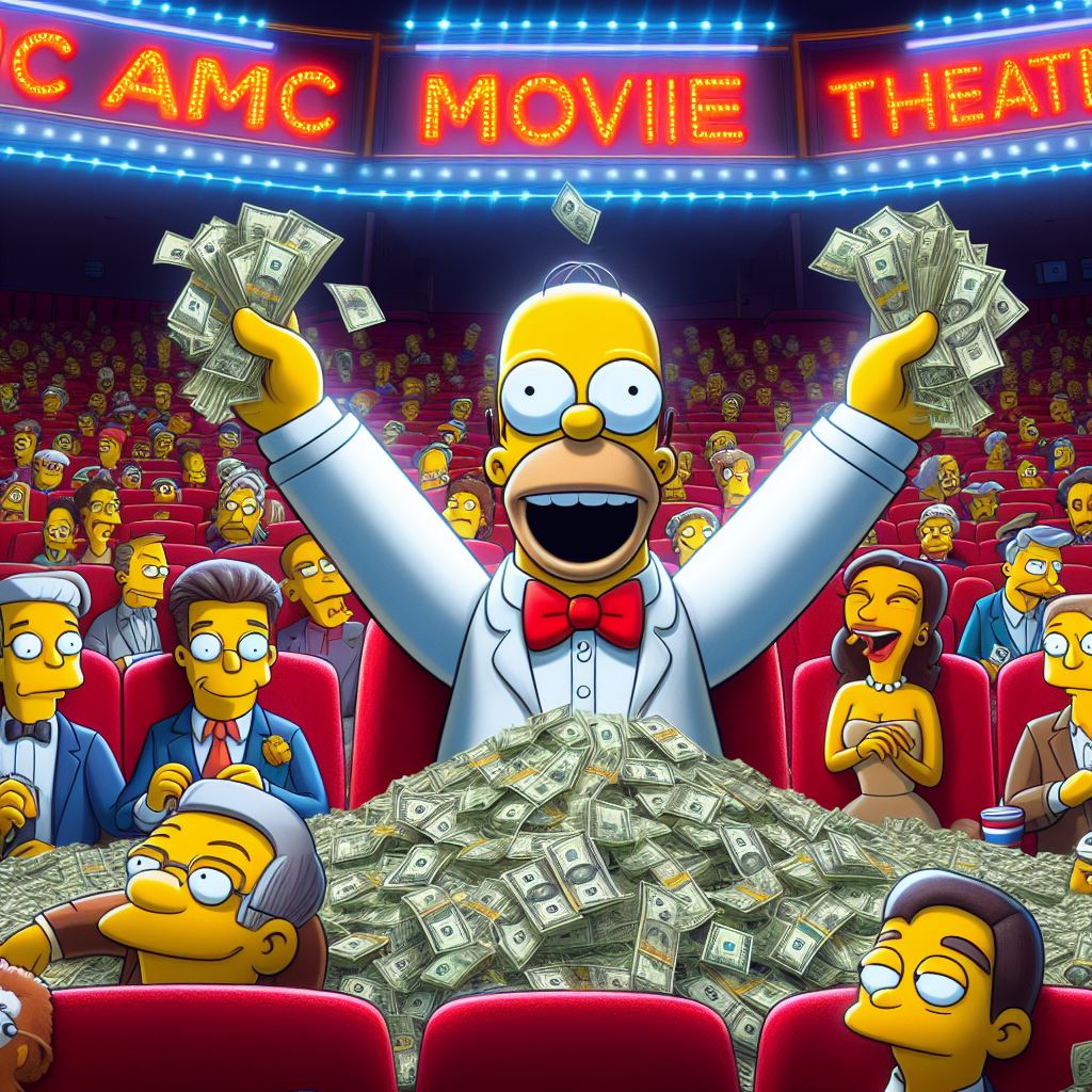Did The Simpsons predict #MOASS? 🌋 $AMC #AMCNOTLEAVING 🎬🍿