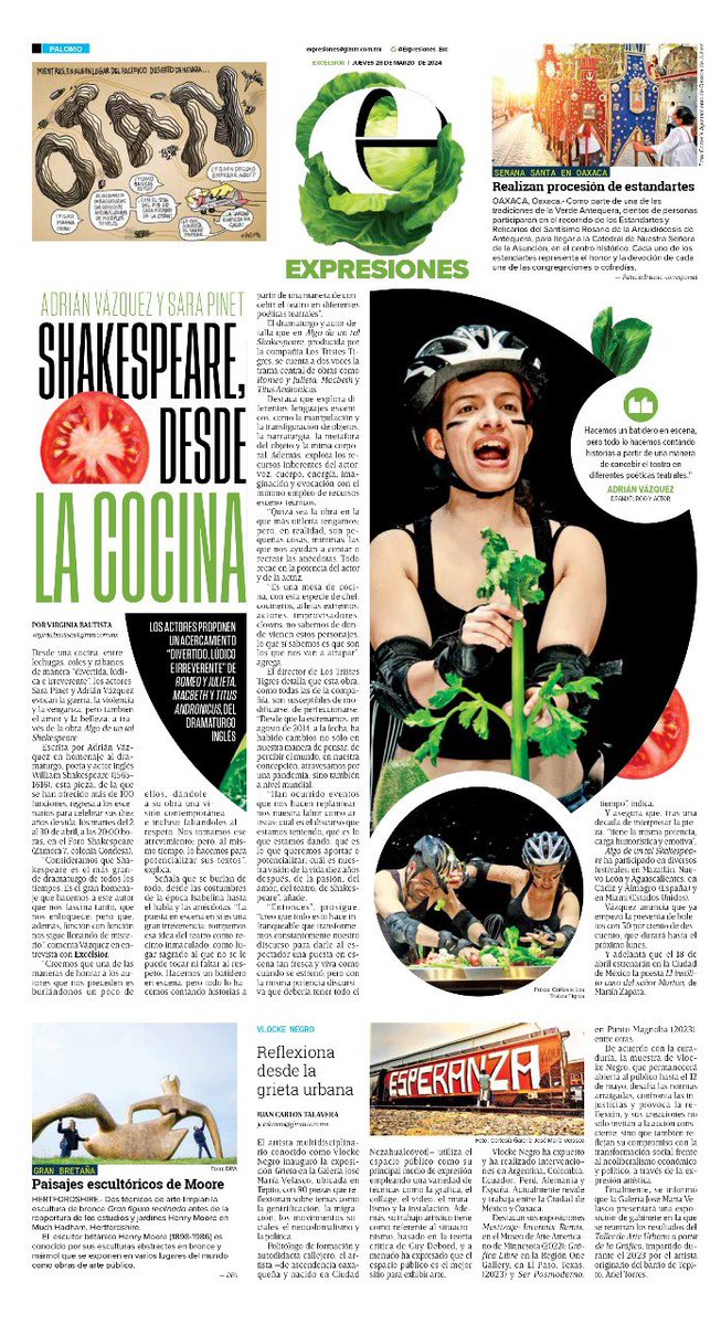 Entre lechugas y rábanos regresa al escenario #AlgoDeUnTalShakespeare
todos los martes de abril a las 8 pm
¡Corta temporada!
📍<a href="/ForoShakespeare/">Foro Shakespeare</a>
#Inva5iónAlShakespeare