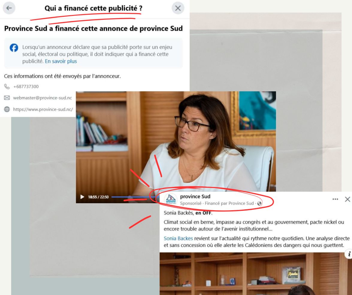 On en parle de la vidéo de propagande politique de Sonia Backès, sponsorisée par la collectivité (la province Sud), c’est-à-dire avec les sous des Calédoniens qu'elle prétend défendre ? #NousNeSommesPasDupes