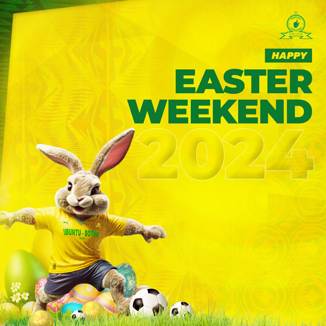 The Mamelodi Sundowns family wishes all a blessed and safe Easter Weekend! 👆

Let's all be safe on the road and arrive alive!💛

#Sundowns