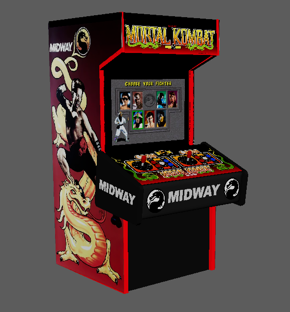 Shatter_brained's tweet photo. 3D model of a Mortal Kombat Arcade Cabinet

#Maya #3DModel #3dmodeling #MortalKombat #art #VideoGame #videogames https://t.co/hnqaMFeI3r