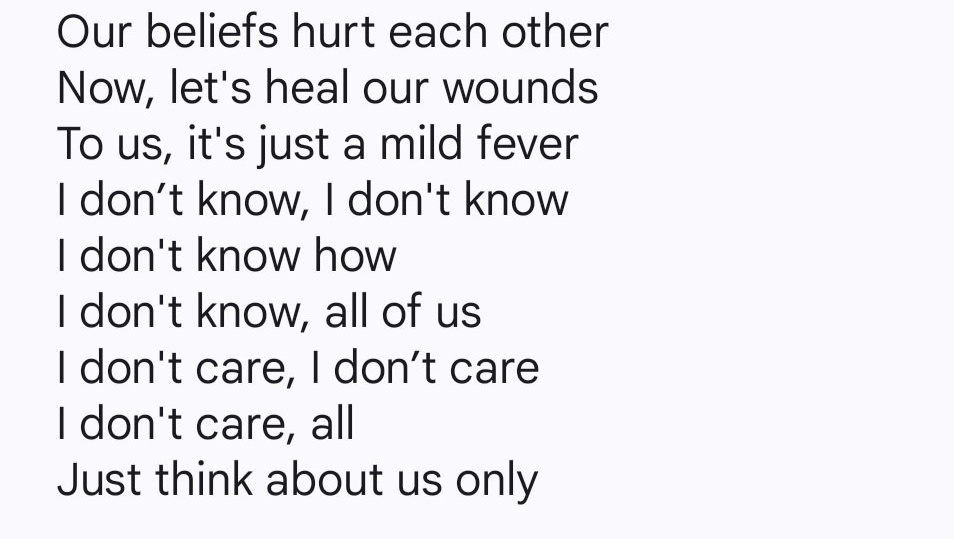 “Our beliefs hurt each other Now, let's heal our wounds ”- I don't know