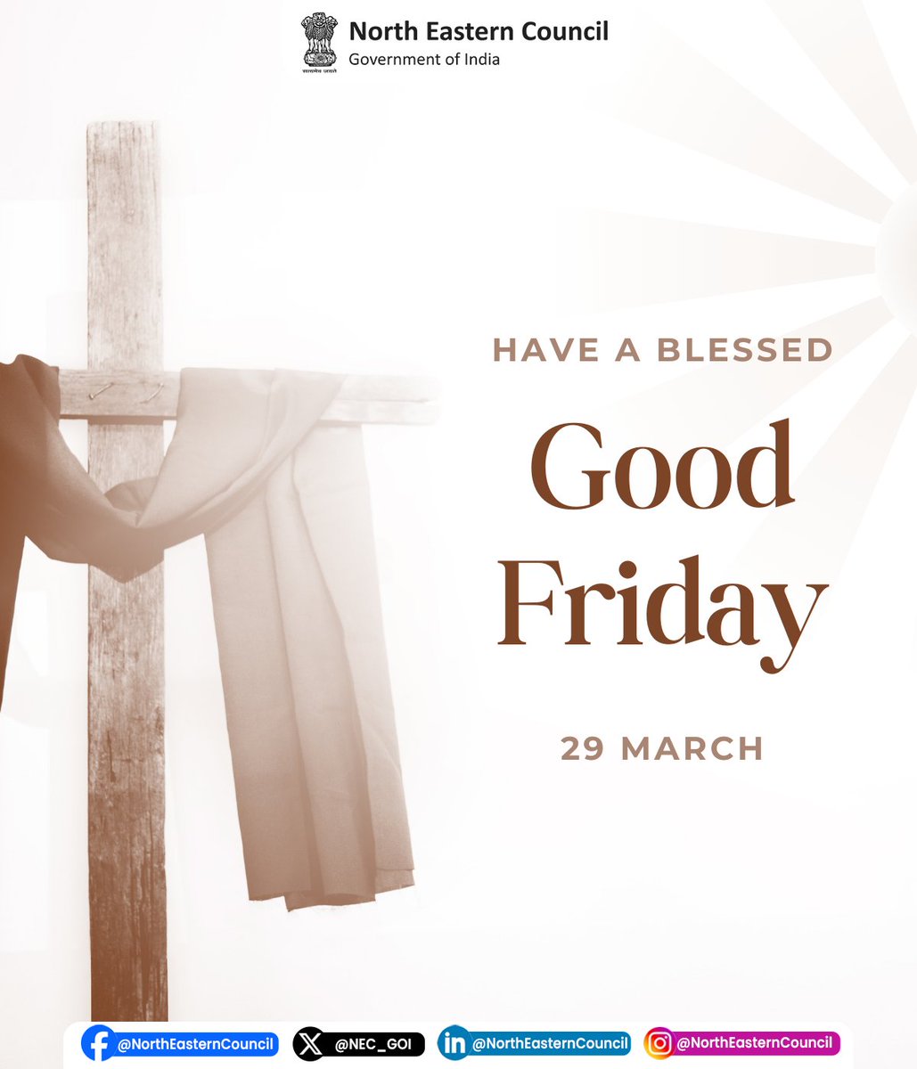 Wishing all a wonderful and blessed #GoodFriday. May the peace and love of Jesus be upon you, your family, and all your loved ones. #GoodFriday2024