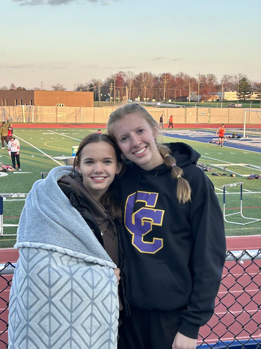 Abi Bauer Breaks Pole Vaukt School Record tonight with 10’10”, and Olivia Holbrook breaks her own school record in the 1600 with a 5:00.4