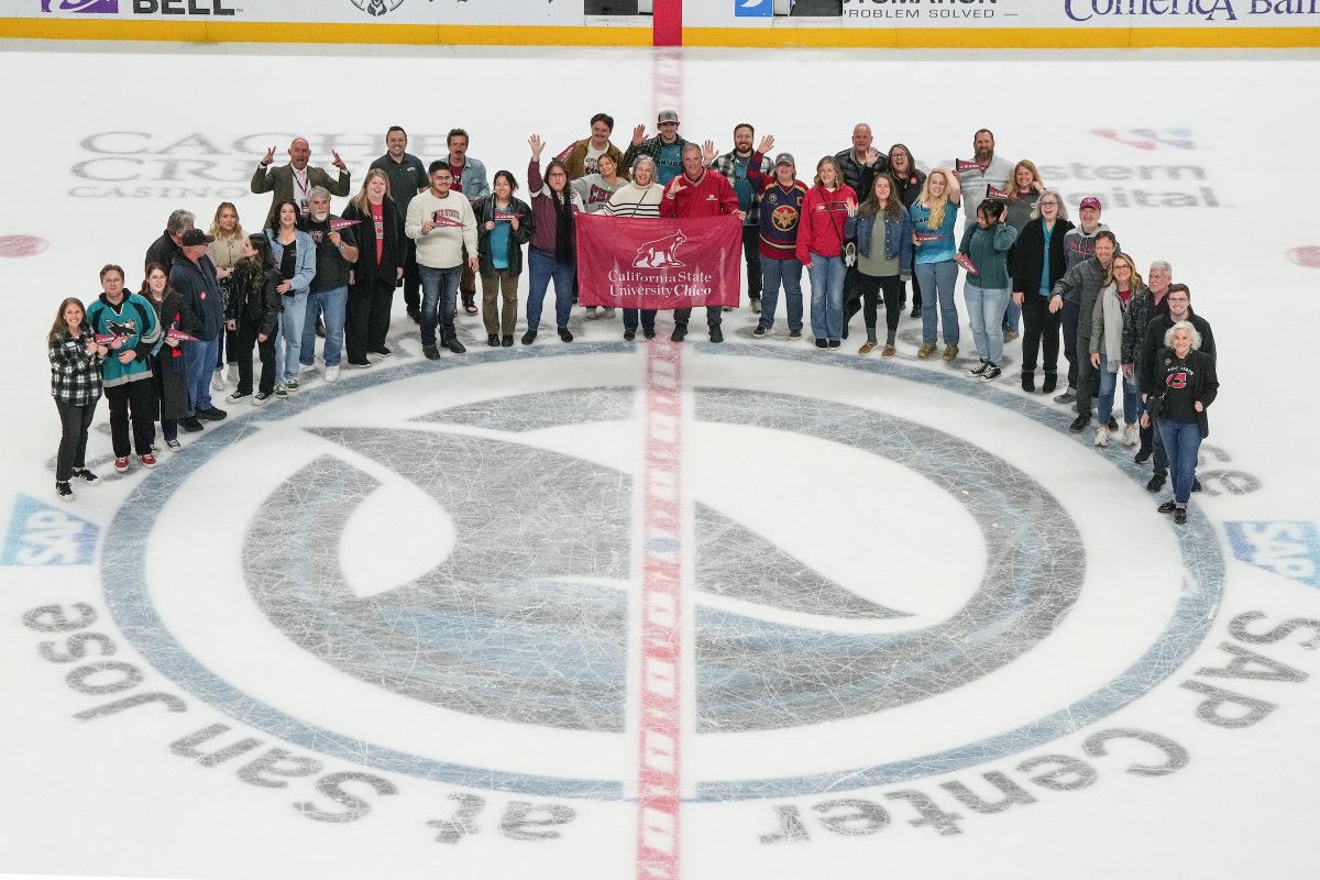 Thank you Wildcats for joining us at the Sharks game with all the tremendous @chicostate alum.