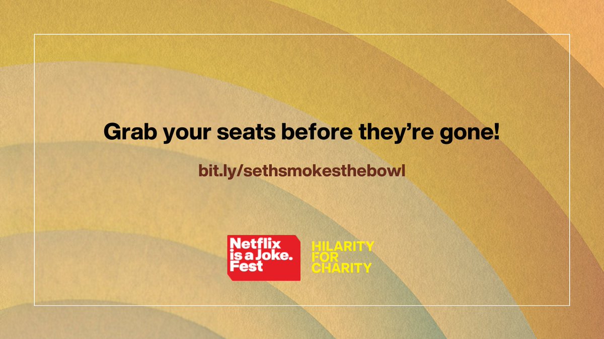 Ready for an epic night at the Hollywood Bowl with @Sethrogen? Catch HFC's signature event, brought to you in partnership with with @NetflixIsAJoke—all in support of bringing light to Alzheimer’s. Get tix: bit.ly/sethsmokestheb…