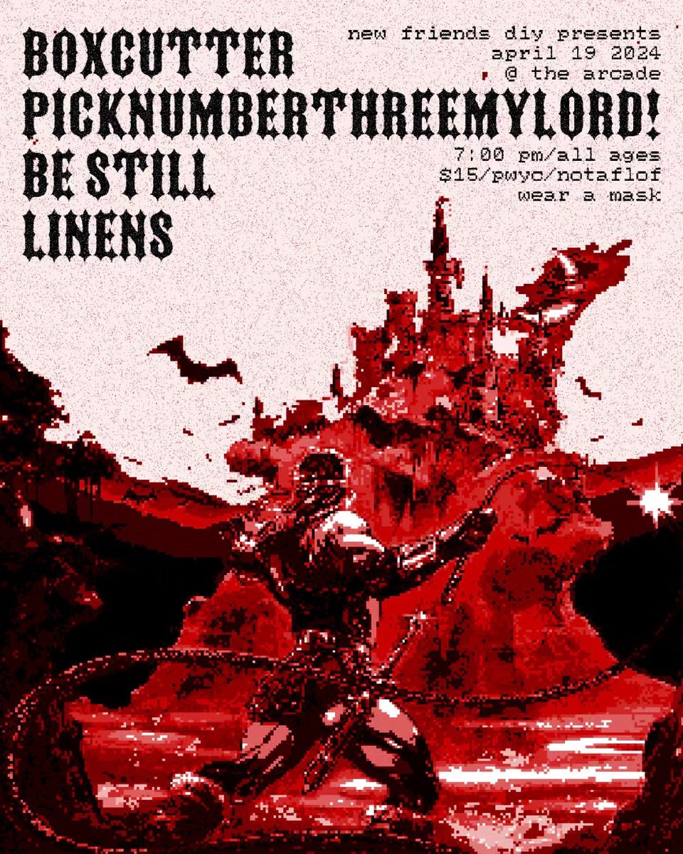 Let’s fucking go. April 19. Arcade. Toronto.

Tickets: newfriendsdiy.com/event-details-…