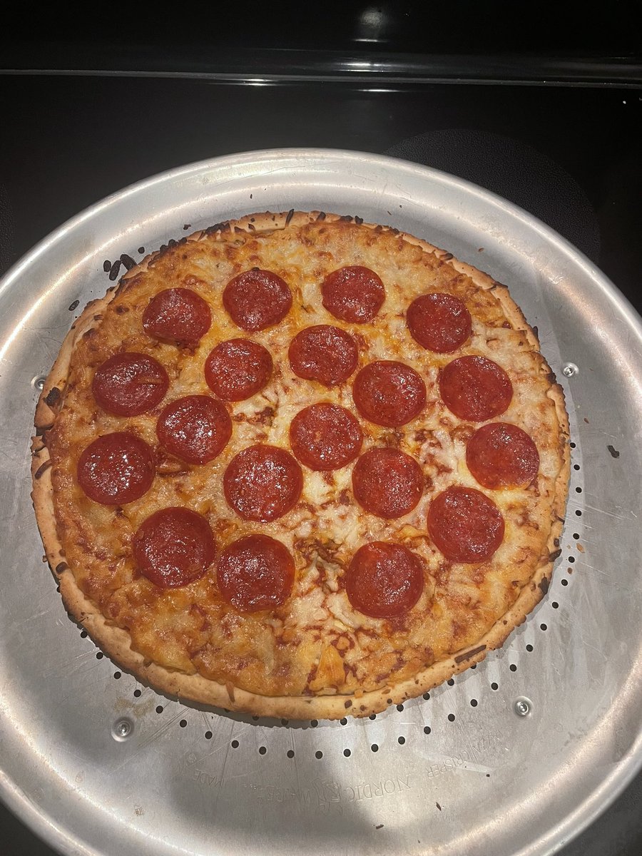 I love Red Baron Thin Crust pepperoni pizza. I am going to eat this entire Red Baron Thin Crust pepperoni pizza.