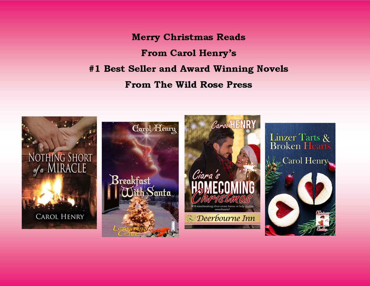 Merry Christmas Reads—family Traditions, Christmas Cookies, small-town Christmases where miracles happen and love blooms despite all odds. amazon.com/Carol-A.-Henry…… ; Home (carolhenry.org) @wildrosepress; @CarolAnnHenry; #AHAgrp; @SINCnational; amazon.com/Carol-A.-Henry…