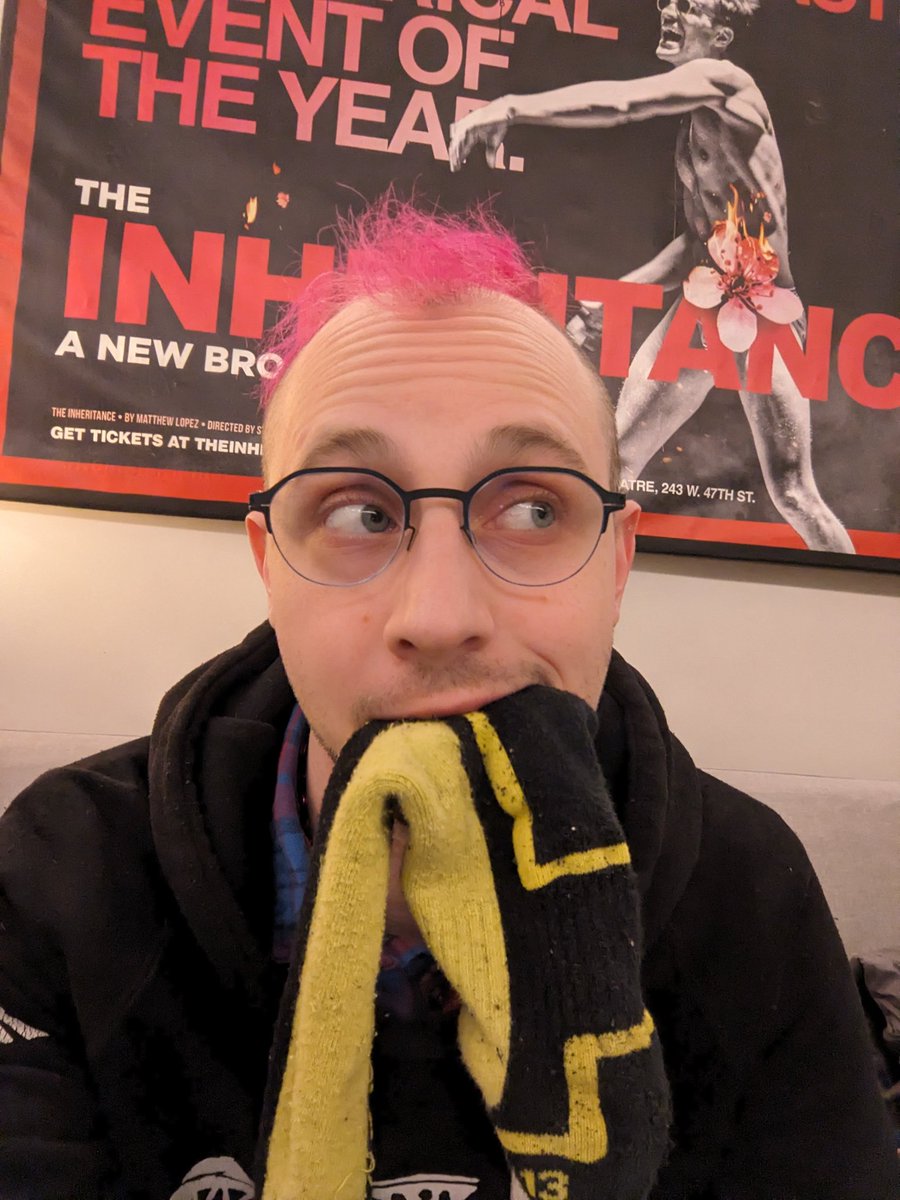 So for the past year I haven't really been able to bottom due to a fistula, and according to my doctor I probably won't get to for another 4-6 months. 
🥺
I have been been enjoying topping and stealing my boy's socks, but I can't wait to just railed again.