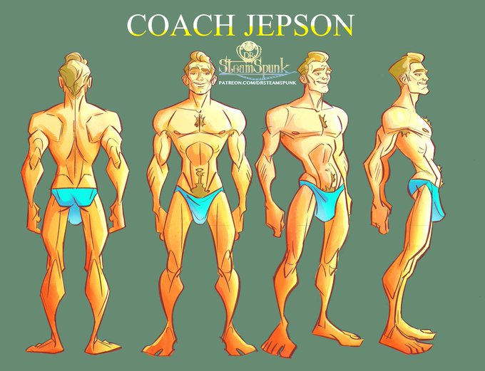 Sexy daddies need dick too, right?  Here's my turnaround model sheet of Coach Jepson.  So, Y'know,  the<a href="/tag/anime"class="tags"><span>#anime</span></a><a href="/tag/bigdick"class="tags"><span>#bigdick</span></a><a href="/tag/cartoon"class="tags"><span>#cartoon</span></a><a href="/tag/gay"class="tags"><span>#gay</span></a><a href="/tag/lgbtq"class="tags"><span>#lgbtq</span></a><a href="/tag/nsfw"class="tags"><span>#nsfw</span></a><a href="/tag/hentai"class="tags"><span>#hentai</span></a>