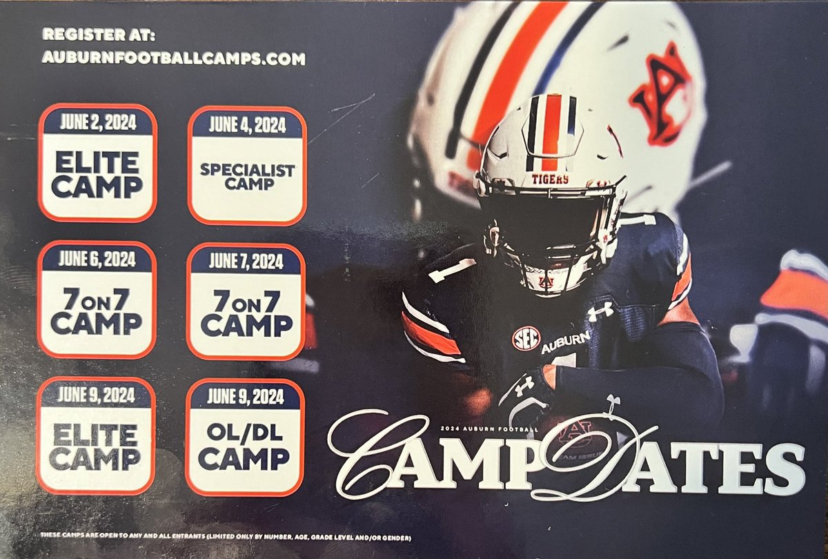 Thanks for the invite @AuburnMade @HallTechSports1 @recruitmeu @CoachCaddy24 @AuburnFootball @CoachB212 @PrepRedzoneAL @AuburnU