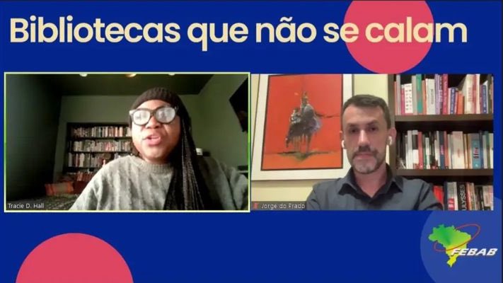 An incredible and inspiring conversation with @TracieDHall1, to conclude the Librarian's Day activities in Brazil. A @febab initiative with the campaign “Libraries that don't shut up”.