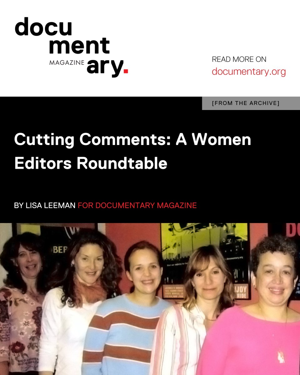 Lisa Leeman interviewed a group of top editors to discuss the art, craft, and process of their work, as well as issues of ethics and economics. Read the 2005 interview at #DocumentaryMag #Archives.

Read more: documentary.org/feature/cuttin….