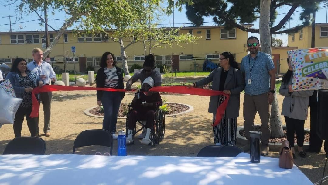 Today HACLA held a grand reopening of Nickerson's Garden mini park🌳. The park includes new trees, walkways, exercise equip. & seating areas. Commissioner Hooper did the honor of cutting the ribbon 🎀✂️. Thank you to HACLA site staff and DCS for their efforts in this project🙌