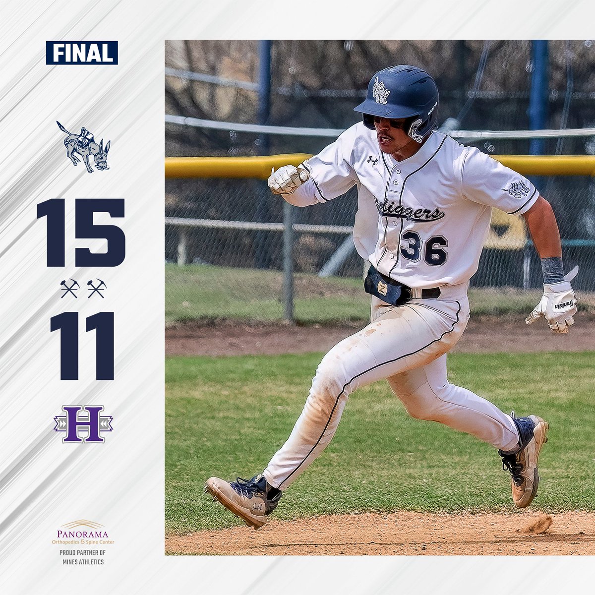 Mines Baseball (@orediggersbsb) on Twitter photo βοΈπ’π₯πππππππ₯π¦ πͺππ‘!βοΈ
Mines rallies back from a 10-3 deficit and gets the win in 11 innings. Bilter delivers four hits including the game-winner, Nielsen drives in five, and Folsom hits a home run. Bakovich gets the win with 4.0 innings of relief. #HelluvaEngineer βοΈπ’π₯πππππππ₯π¦ πͺππ‘!βοΈ
Mines rallies back from a 10-3 deficit and gets the win in 11 innings. Bilter delivers four hits including the game-winner, Nielsen drives in five, and Folsom hits a home run. Bakovich gets the win with 4.0 innings of relief. #HelluvaEngineer