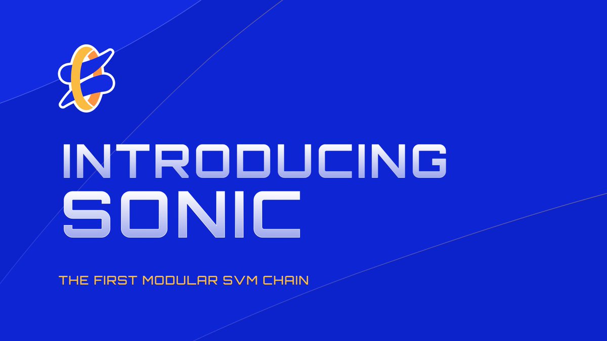 1/
Introducing Sonic: the first modular SVM chain built to enable sovereign game economies on <a href="/solana/">Solana</a>

Combining Solana’s speed, with customizability of game-specific rollups, Sonic will launch thousands of games onto Web3