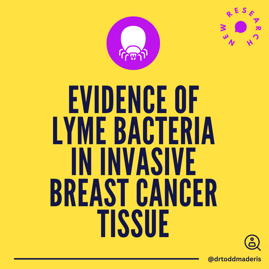 [NEW RESEARCH] Evidence of Lyme Bacteria in Invasive Breast Cancer Tissue Pathogenic bacteria have been show to promote #chronicinflammation and create an environment that promotes tissue proliferation and #tumor development. A recent microbiome study looking at various types of