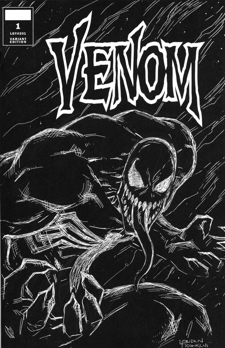 #ThrowbackThursday to this Venom commission on a black sketch cover. #venom #sketch #drawing #art #illustration