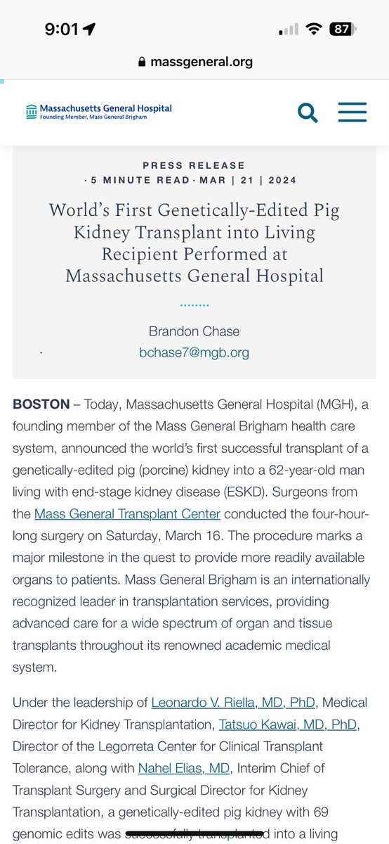 For IMG dreamers out there looking to be inspired, the 3 leaders of the historic xenotransplanted kidney press release below are all IMGs. Never give up on your dreams no matter how far they may seem. Impossible is nothing