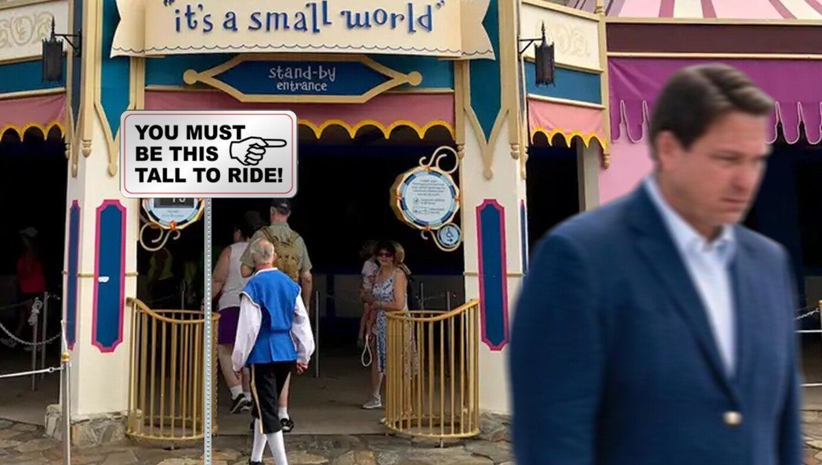 Disney Punches Back At Ron DeSantis By Changing Height Requirements For All Rides To 6 Feet buff.ly/3G74LCP