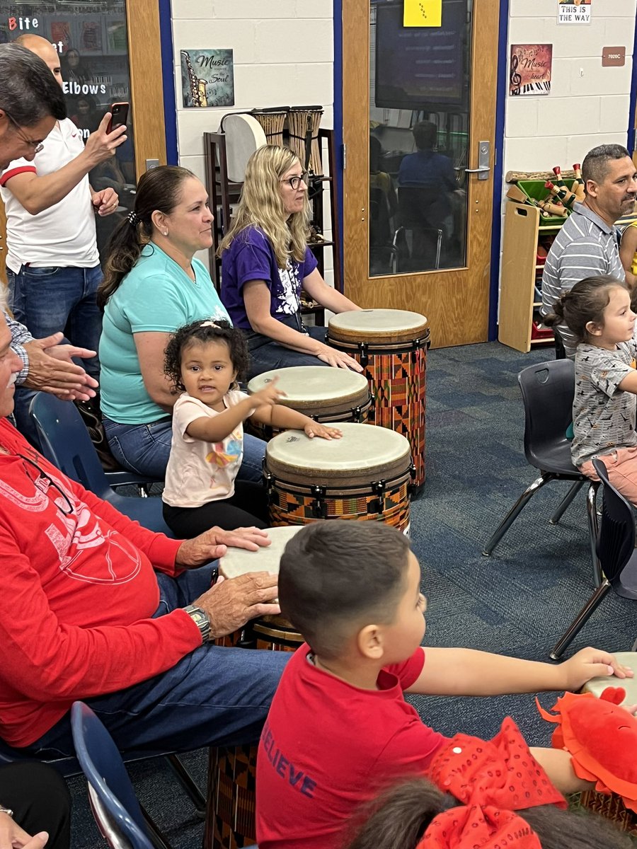 AMAZING Family Drum Circle Night facilitated by our phenomenal music teacher, Mr. Rohrbacker! #WeBelieve @RohrbackerMusic @HillsboroughSch