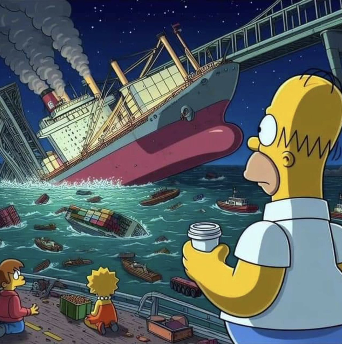 Sadly #TheSimpsons 'predictions' are now meaningless. People so desperately want to believe in the show's 'magic powers' (or are just very lazy) that they ignore that obviously fake images of the so-called predictions cannot be traced to any actual episode — like this nonsense: