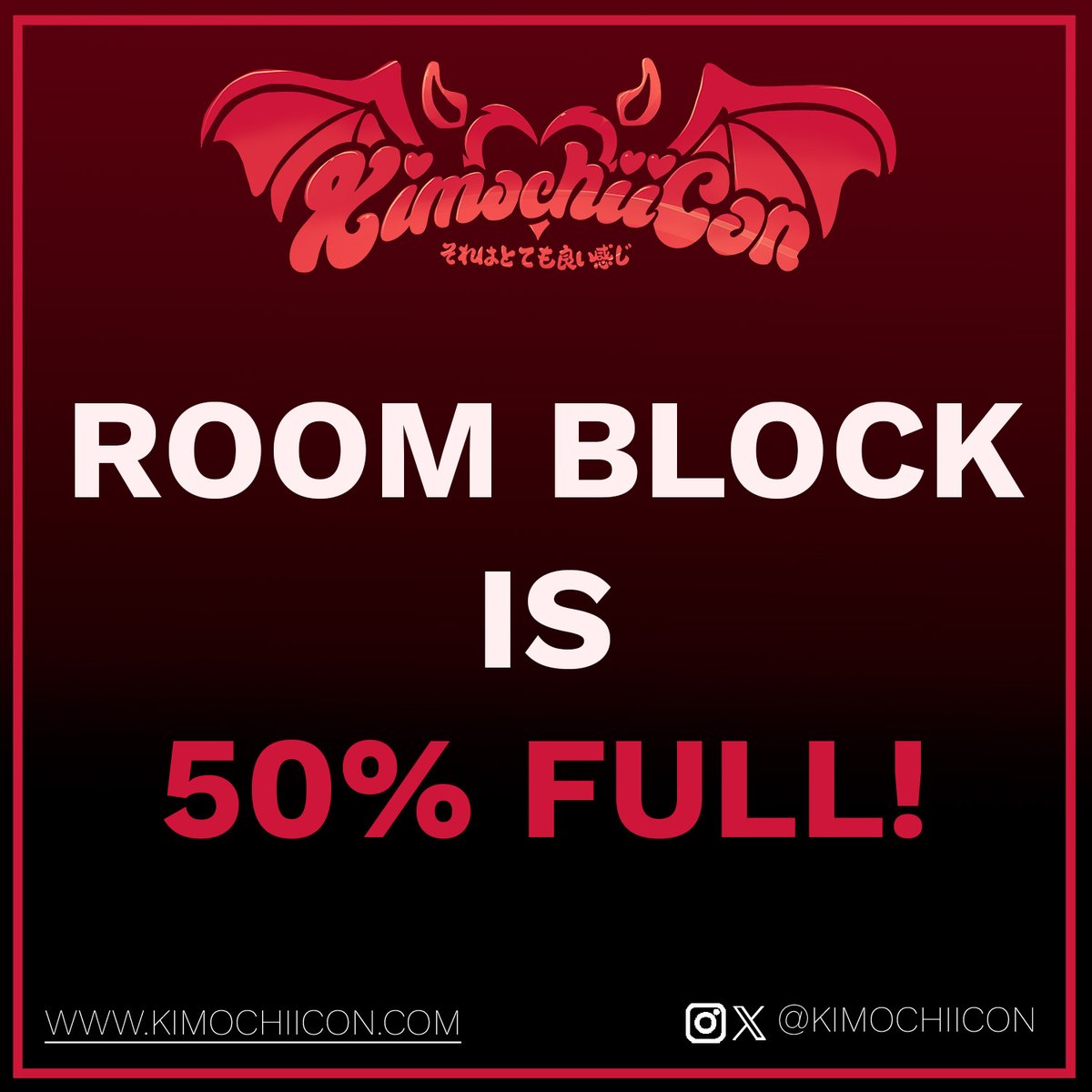 Tick tock—our room block is 50% full! Come and stay close to the action, we still have room for you! 😉❤️‍🔥 Link to hotel booking is in our Linktree 🥰