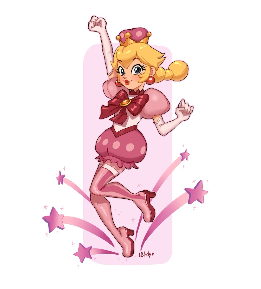 I'm planning to do a little comic about Peach and Peachette. But I've got so many projects to finish first ;w; #SuperMario #PrincessPeach #Peachette