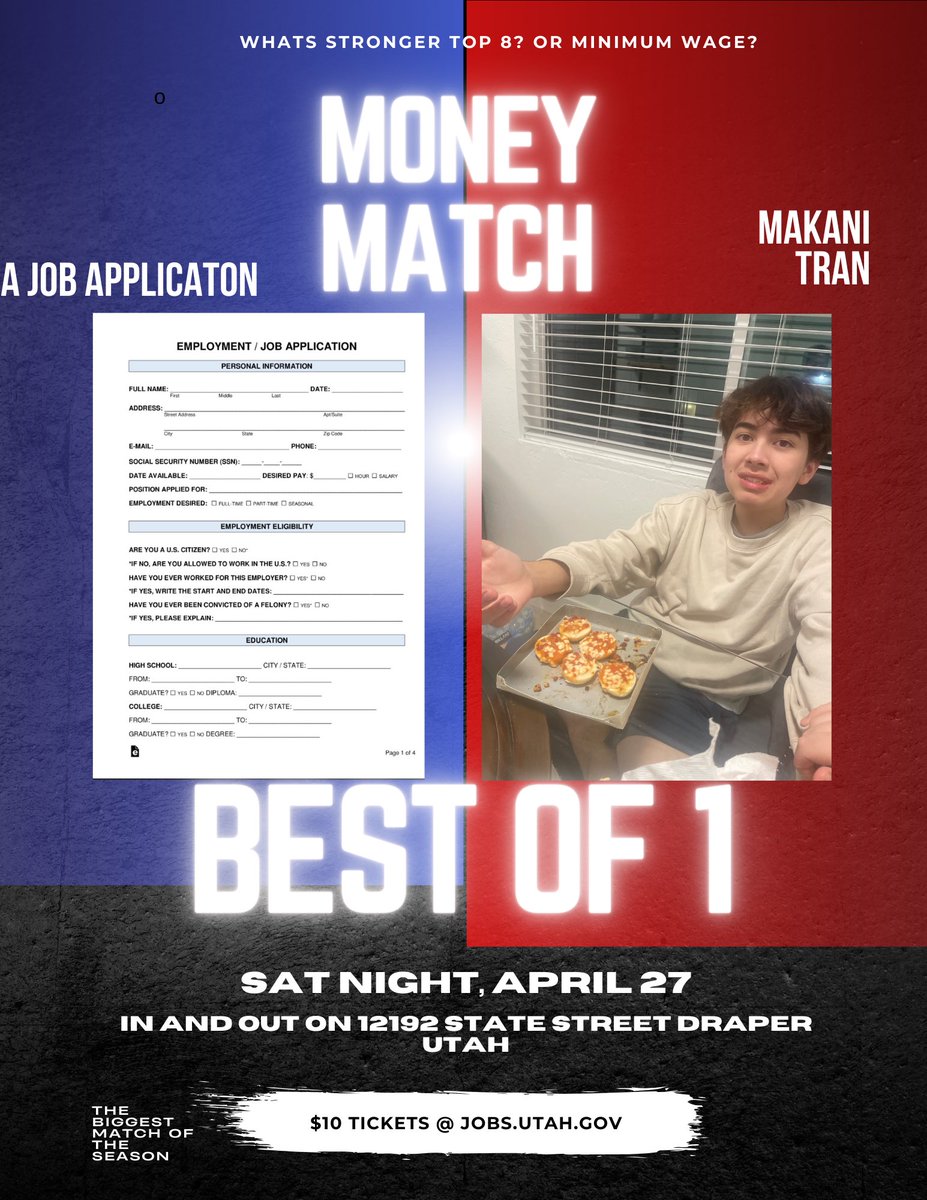 The time has come… @FishNugget4 will be facing off against @JobApplication