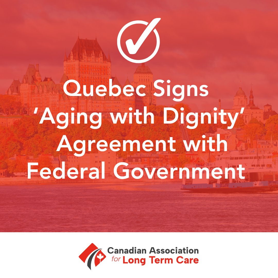 Quebec has become the ninth province to sign the Aging with Dignity bilateral agreement with the federal government. This is great progress toward supporting more inclusive communities across the country.