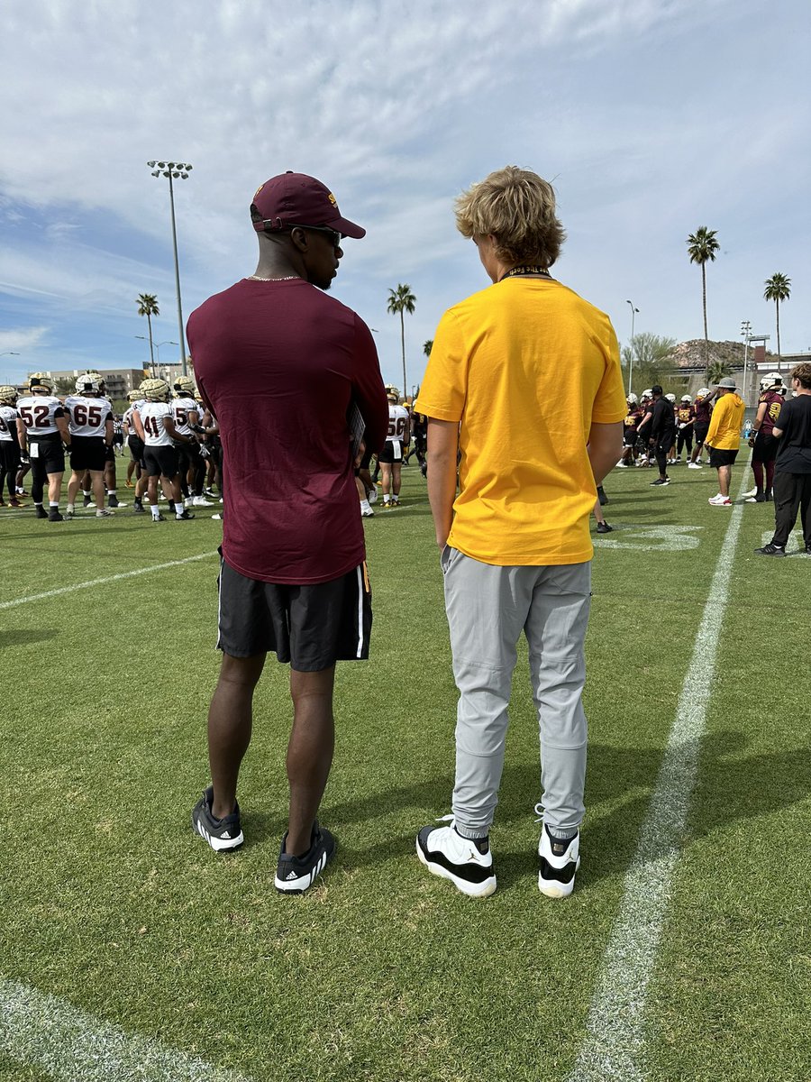 Enjoyed watching @ASUFootball today and excited to be back tomorrow for practice! @kristonguerra @KennyDillingham @JUSTCHILLY @SunDevilDaily @ChrisKarpman @DevilsDigest @RisingSunDevils