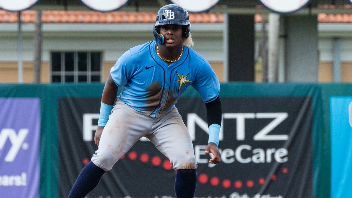 21-year-old Tre' Morgan, a third-round pick by the Rays last year, enters @MLB's Top 10 1B Prospects list: atmlb.com/4aQZoor