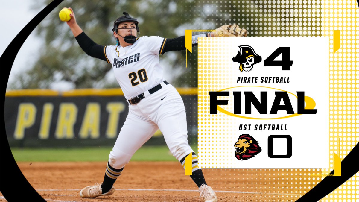 🥎 Pirates win the opening game of the series vs. St. Thomas behind a complete game, 5 hit shut out from Sophia Ytuarte! Back at it tomorrow at 1/3pm #GoPirates 🏴‍☠️