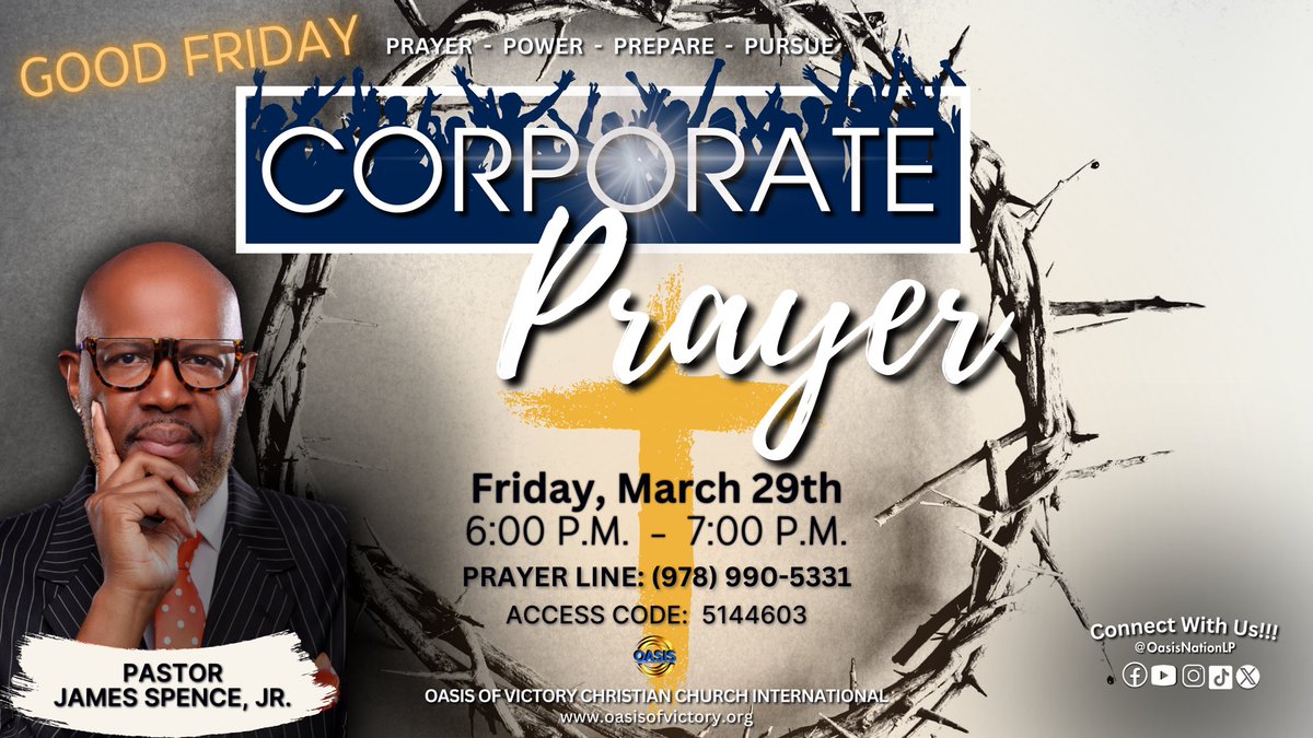 🌟 Your faith journey matters. 
Join us this Good Friday for a special Corporate Prayer session. 
Together, we grow stronger. 🕊️
 Dial in and be part of something bigger. 
#GrowInFaith #TogetherInFaith
