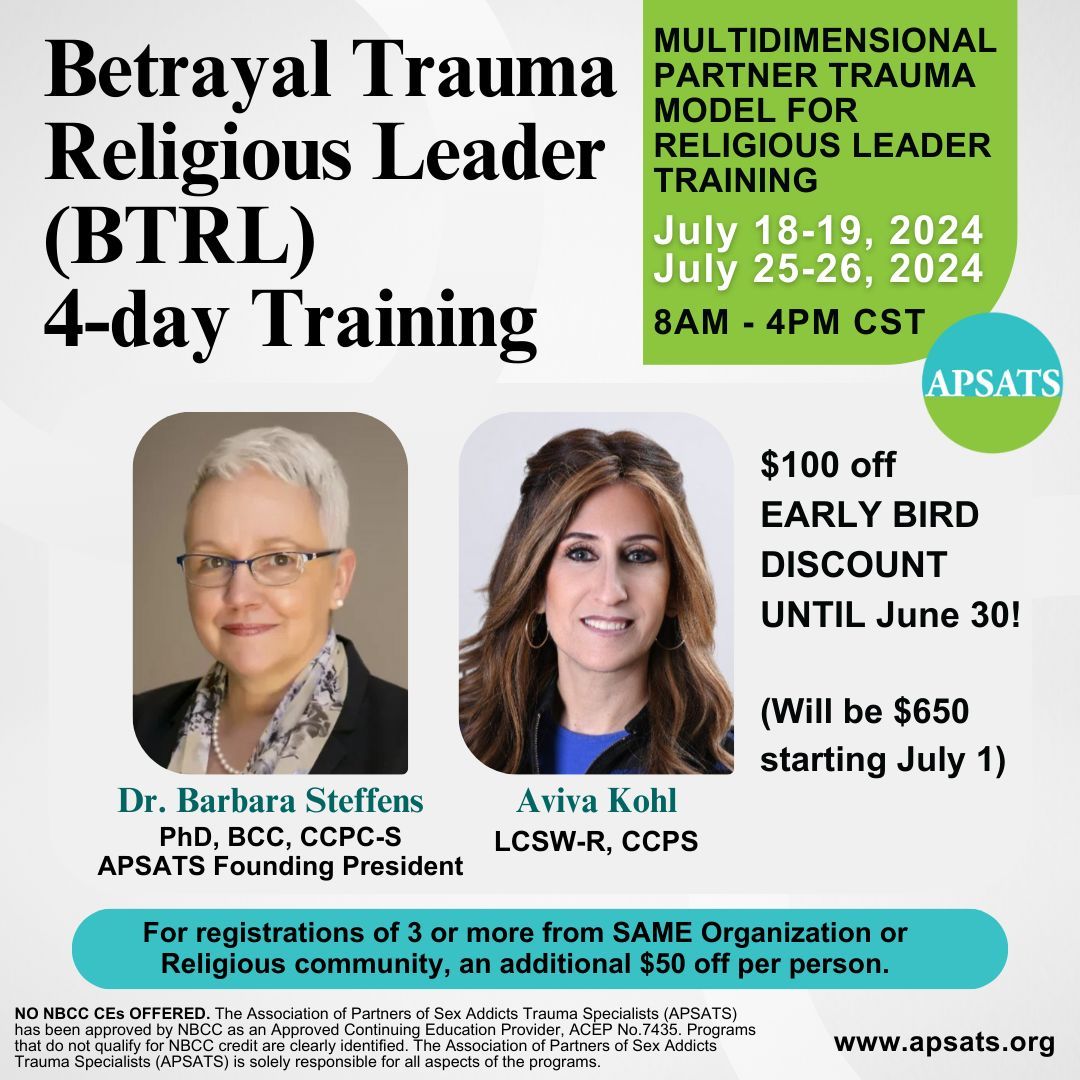 APSATSOrg's tweet image. APSATS.org

#betraytrauma
#sexaddiction