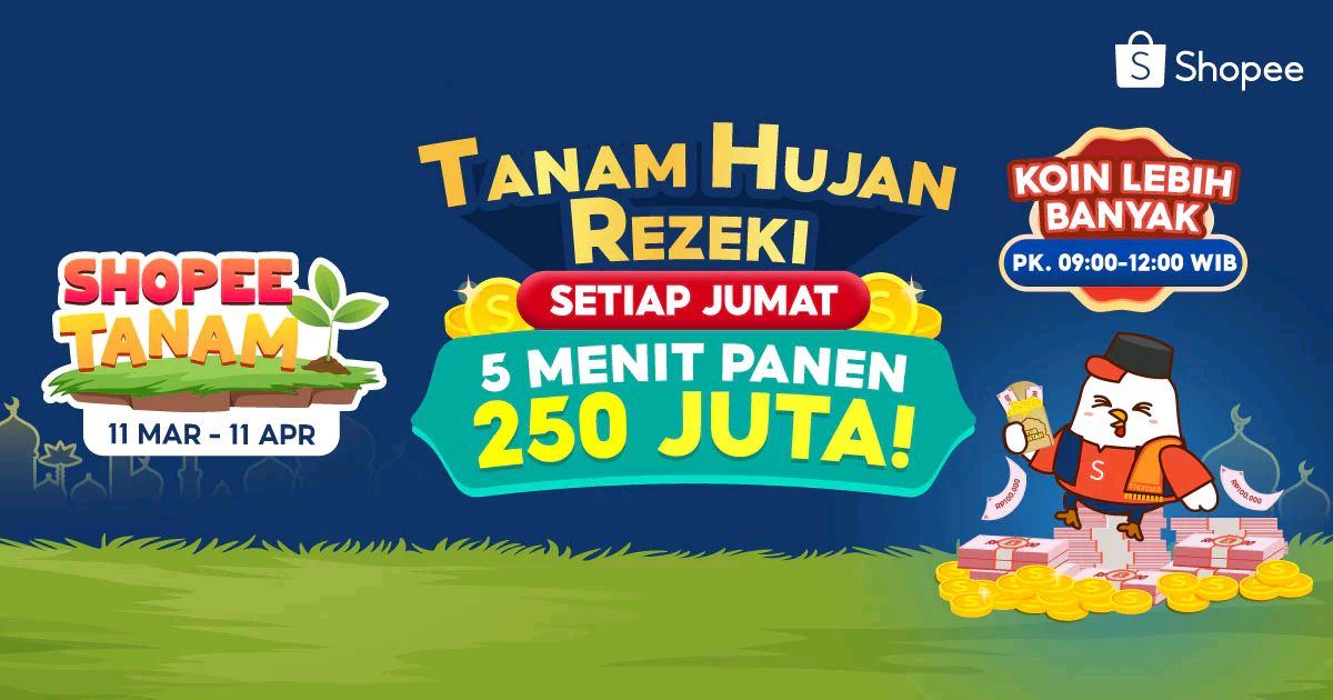 Bantu aku panen total 250JT dalam 5 Menit di Shopee Tanam! Tinggal klik di sini  shp.ee/uae0zgs8l43