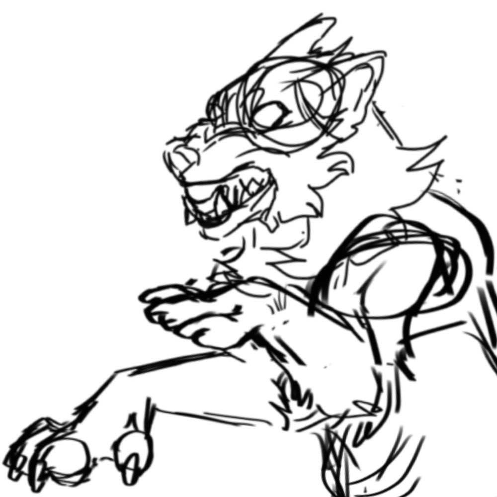 RusticSaphy's tweet image. Wolf Doodle #werewolf #wolfart