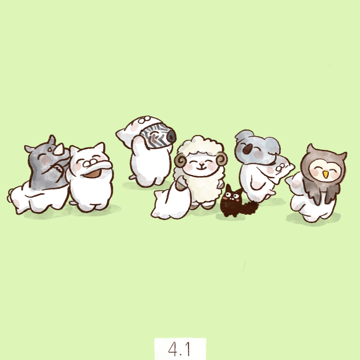 「猫をかぶるのはもうやめた。 4月1日 #エイプリルフール 」|大和猫のイラスト