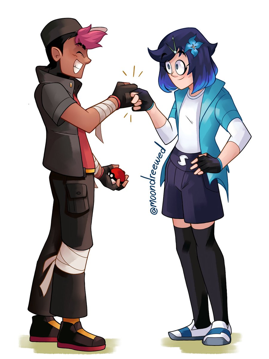 Two Partners giving a fist bump :D
Commissioned MoonDreewed for this splendid artwork! #anipoke #pokemonau
