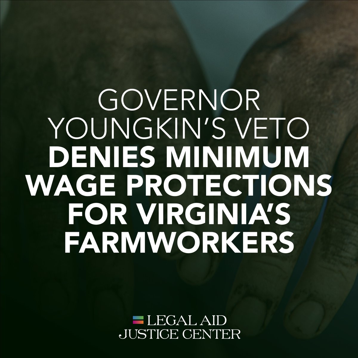 Today, during National Farmworker Awareness Week, Governor Youngkin vetoed #HB157, a bill that would have extended long-overdue minimum wage protections to Virginia’s #farmworkers and migrant workers on temporary visas. Read more ➡️ bit.ly/49ghE9r