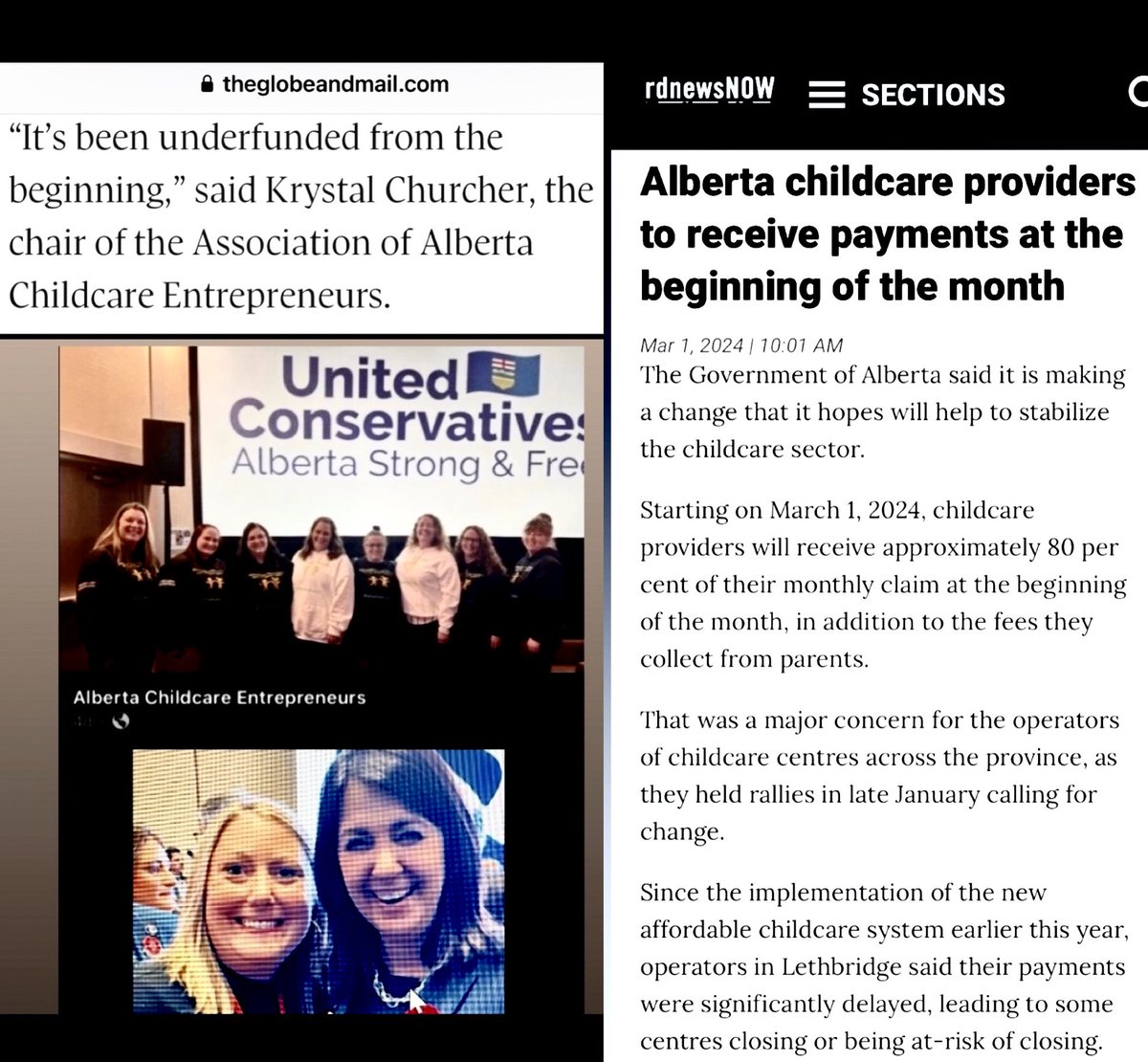 @nationalpost #ableg #yeg #yyc #cdnpoli #abchildcare #cdnchildcare 

The UCP were responsible for late payments to childcare centres in Alberta that put them in jeopardy of closing

While having their personal propaganda organizations spread misinformation
