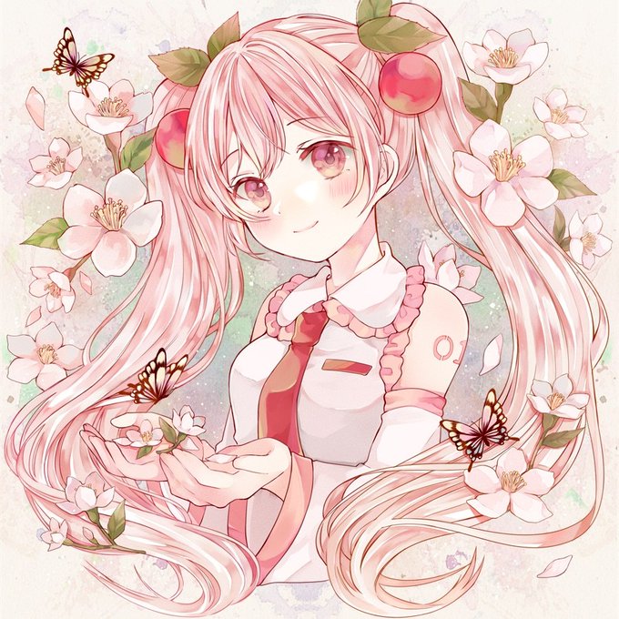 「sakura miku flower」Fan Art(Latest)