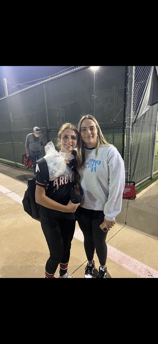 Won 9-3 against lake Dallas tonight and got to see my sister!! 
Ip - 7 
Strikeouts -10 
BB-3 
<a href="/ArgyleSoftball/">Argyle HS Softball</a> <a href="/Gosset41/">Brian Gosset</a> <a href="/TexasGloryGold/">Texas Glory Gold</a>