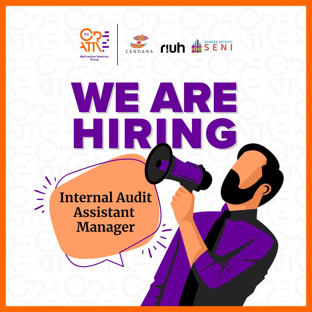 Join our team as an Internal Audit Assistant Manager! If you're passionate about risk management and compliance, this role is for you. Apply now and be part of our dynamic team!  Apply now at: bit.ly/3VxpTuB #MyCreativeGroup #CENDANA #RIUH #BASKL